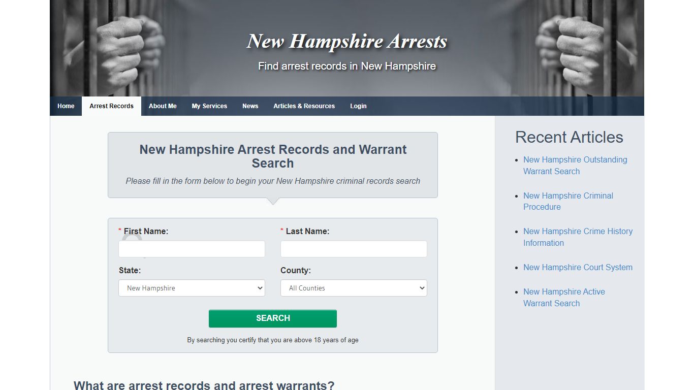 New Hampshire Arrest Records and Warrants Search - New ...